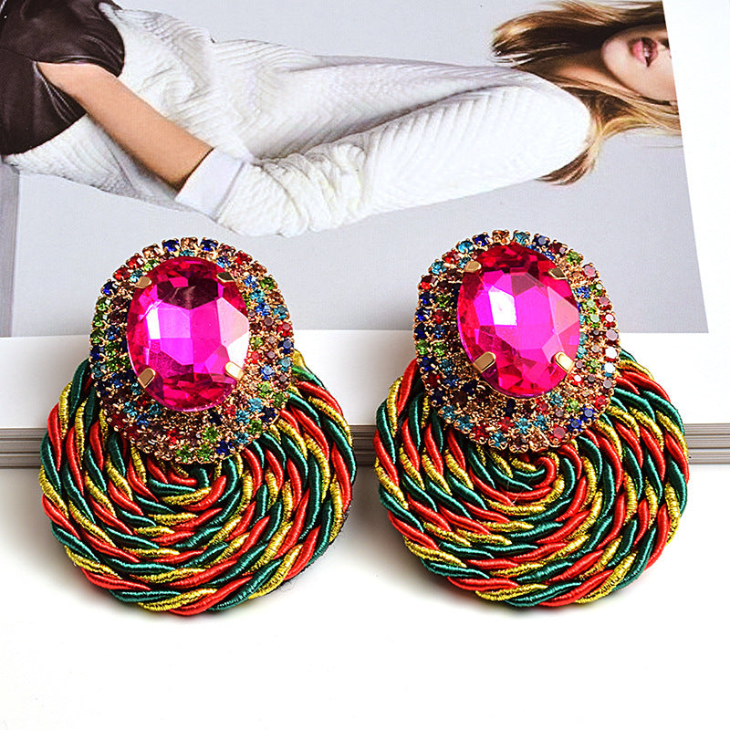 Earrings New Color Crystal Diamond Jewelry