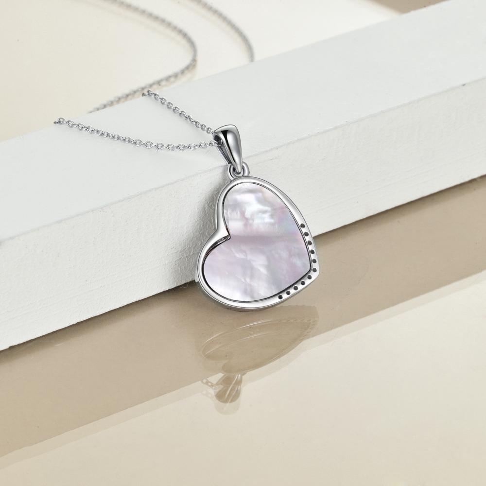 Unique Sterling Silver Girls Embrace Horse Heart Pendant Necklace for Women Girls