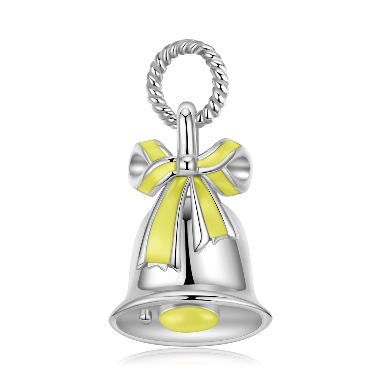 S925 Sterling Silver Drip Gel Bell Necklace Popular Versatile Christmas Jewelry In Europe And America