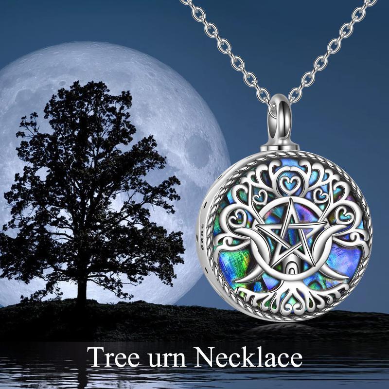 Special Sterling Silver Triple Moon Goddess Urn Necklace for Ashes Pagan Wiccan Jewelry