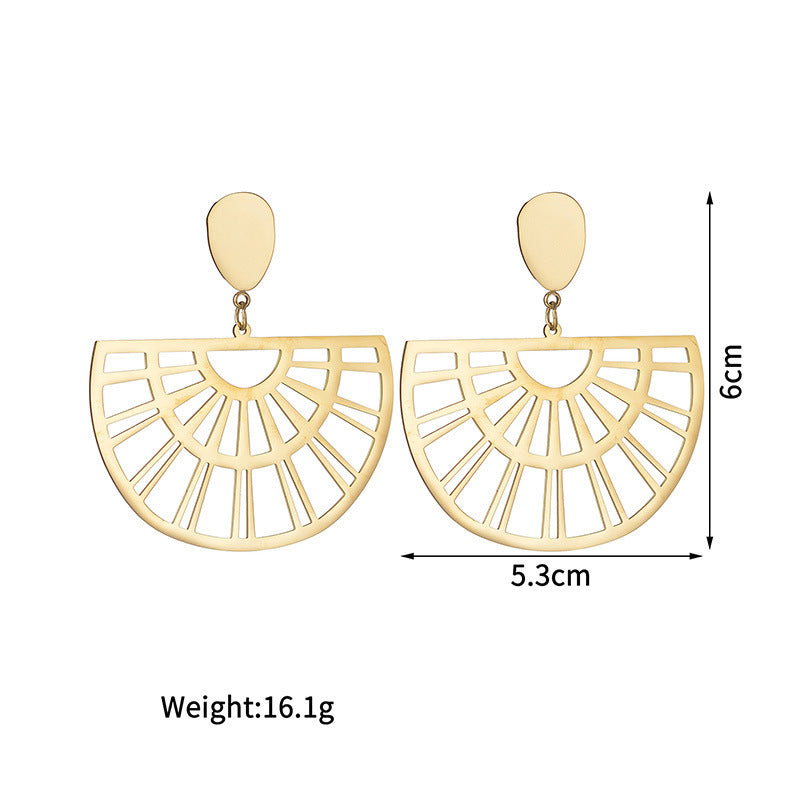 Eye-catching Hollow Eardrops Niche Design Women's