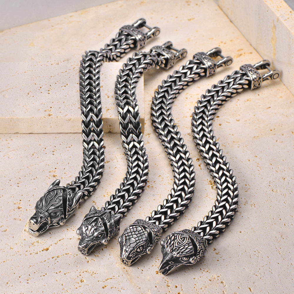 Punk Vintage Viking Titanium Bracelet