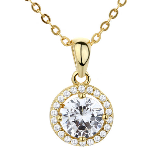925 Sterling Silver Christmas Gift Hearts and Arrows Zircon Pendant European and American Female Wedding Jewelry