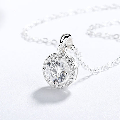 925 Sterling Silver Christmas Gift Hearts and Arrows Zircon Pendant European and American Female Wedding Jewelry