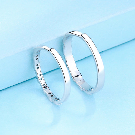 Sterling Silver Couple Rings For Men And Women