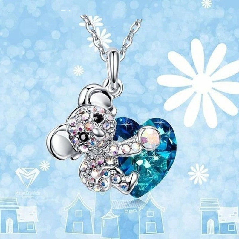 European and American Koala Pendant Necklace Women