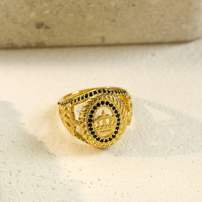 Exquisite Crown Virgin Mary Hollowed Fashion Simple Ring