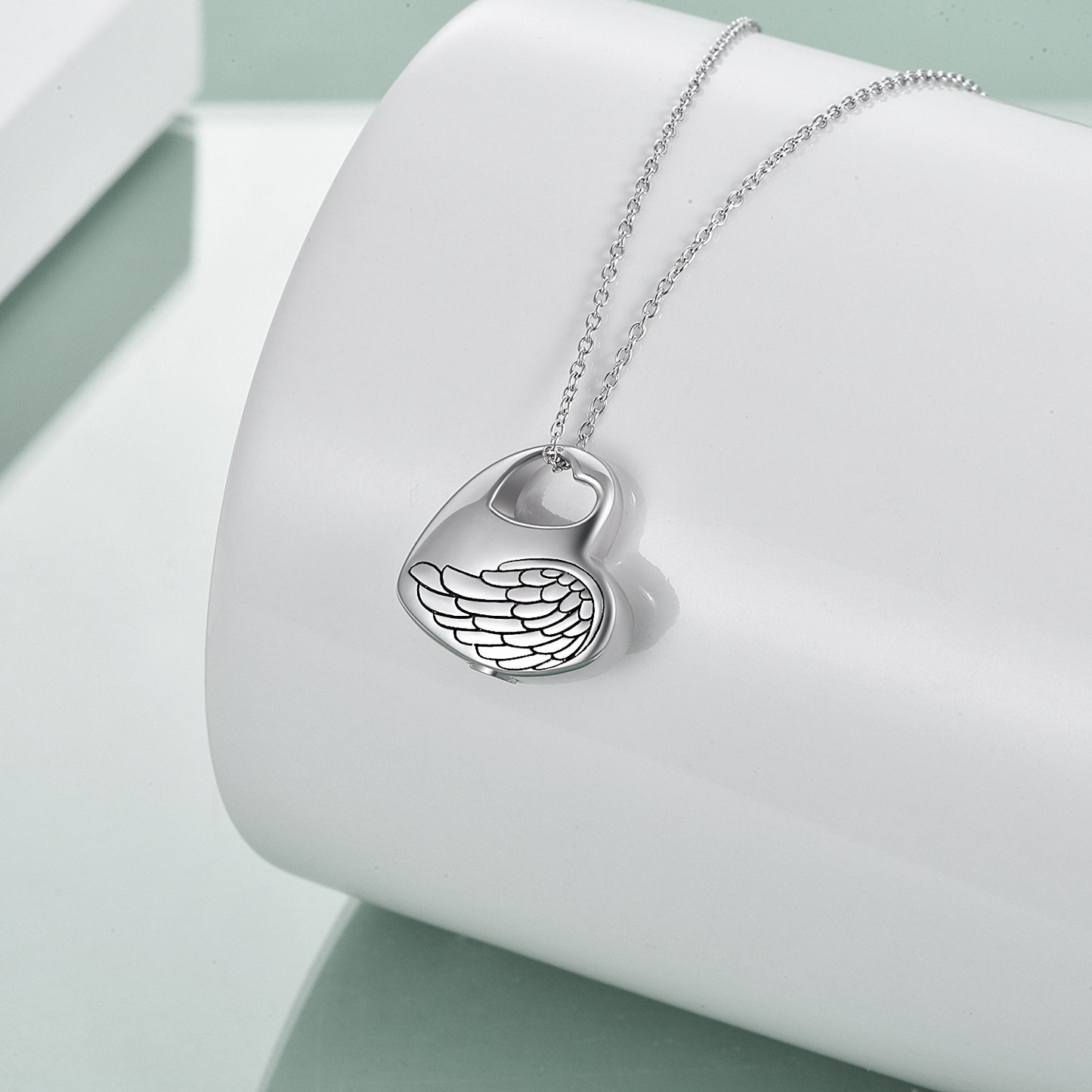 Emotional Sterling Silver Pet Paw Urn Necklace for Ashes Cremation Jewelry
