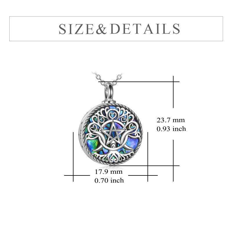 Special Sterling Silver Triple Moon Goddess Urn Necklace for Ashes Pagan Wiccan Jewelry
