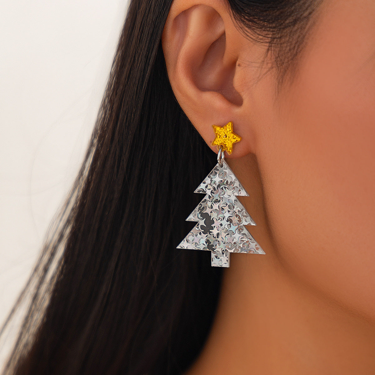 Christmas Creative Acrylic Stud Earrings