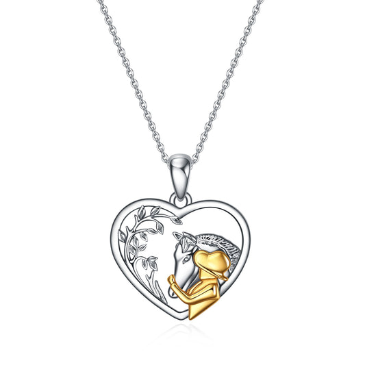 Beautiful Horse Boys Girls Pendant Necklace Gifts Locket Necklace that holds pictures for Family