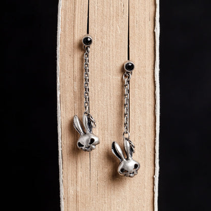 Retro Silver Rabbit Eardrop Jewelry