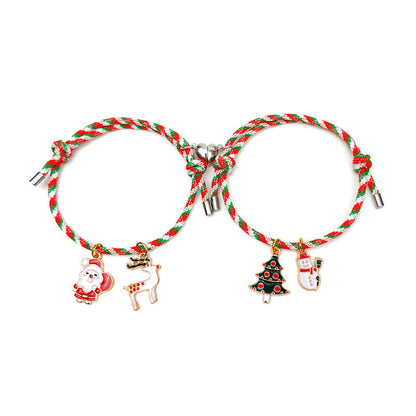 New Christmas Love Magnet Love Couple Bracelet A Pair Of Girlfriends Jewelry