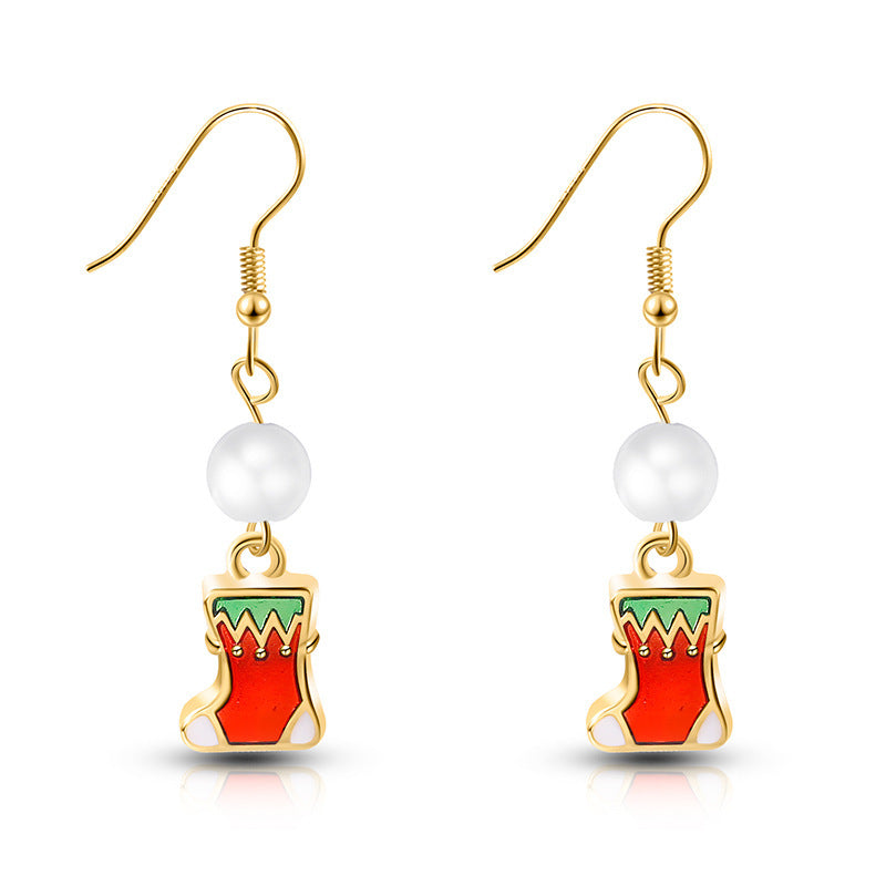 European And American New Jewelry Creative Personality Christmas Eve Christmas Earrings