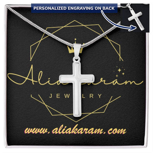 Personalized Stainless Steel Cross Necklace
