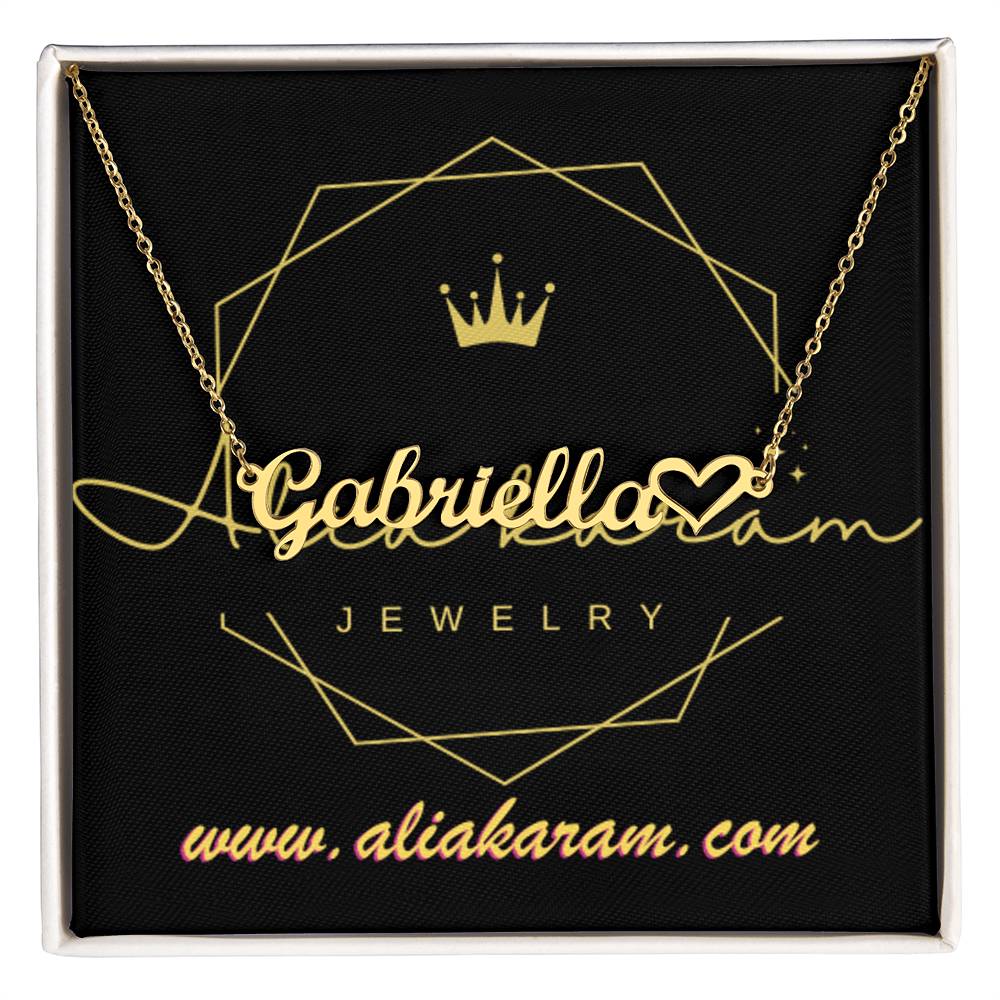 Name Necklace + Heart Character