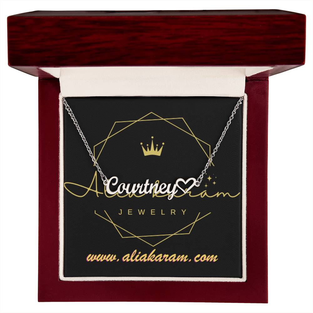 Name Necklace + Heart Character