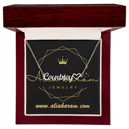Name Necklace + Heart Character