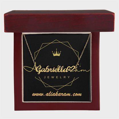 Name Necklace + Heart Character