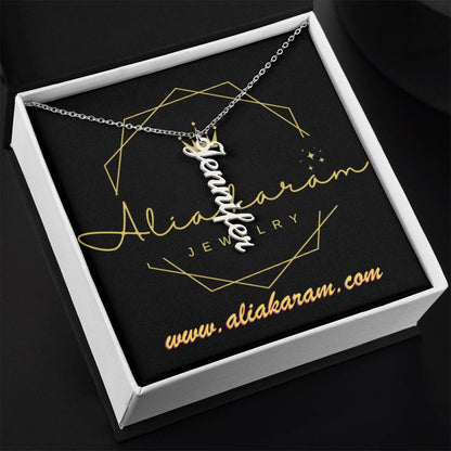 Vertical Name Necklace
