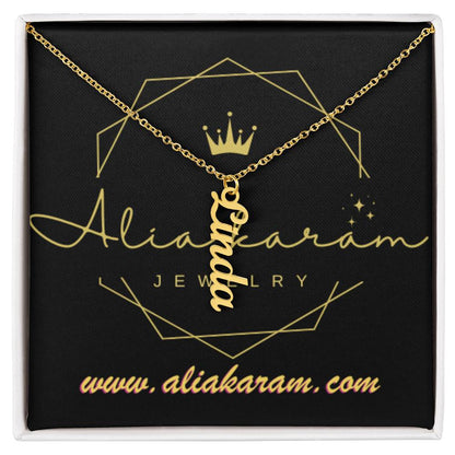Vertical Name Necklace