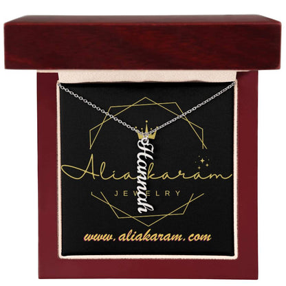 Vertical Name Necklace