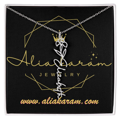 Flower Name Necklace
