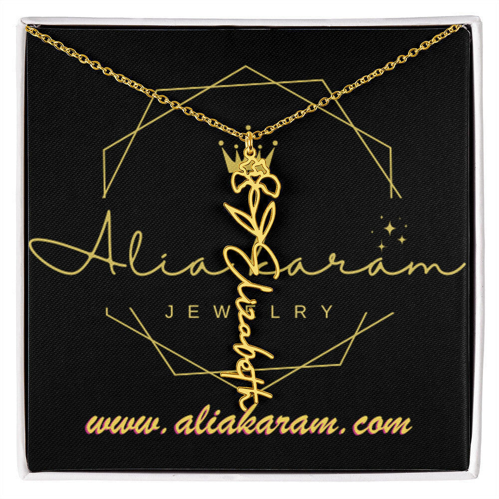 Flower Name Necklace