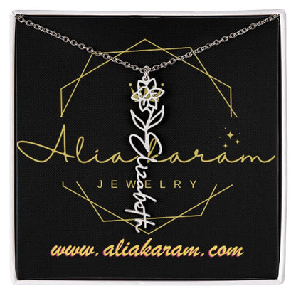 Flower Name Necklace