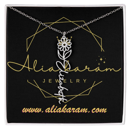 Flower Name Necklace