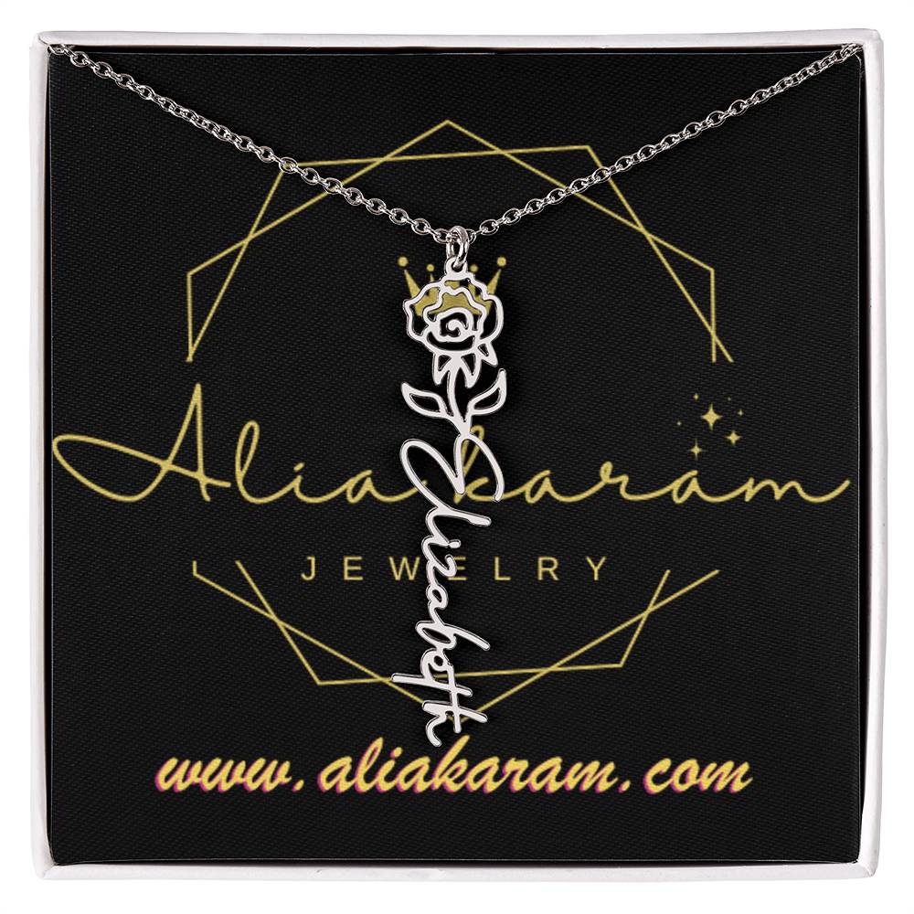 Flower Name Necklace
