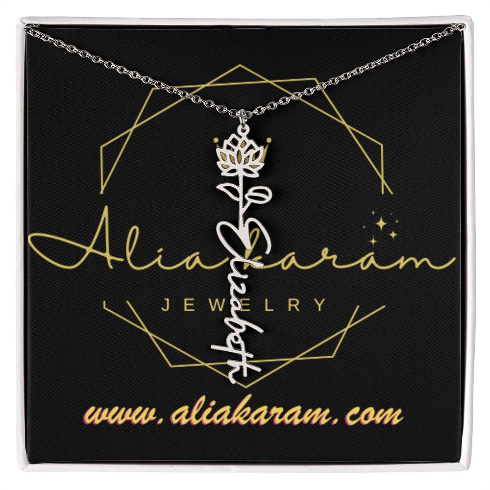 Flower Name Necklace