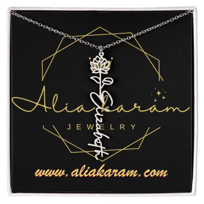 Flower Name Necklace