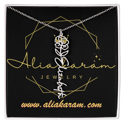 Flower Name Necklace
