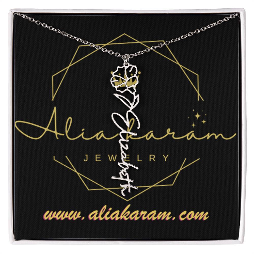 Flower Name Necklace