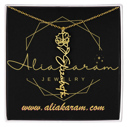Flower Name Necklace