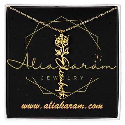 Flower Name Necklace