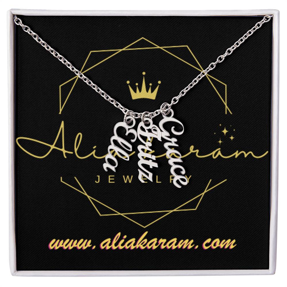 Multi Vertical Name Necklace