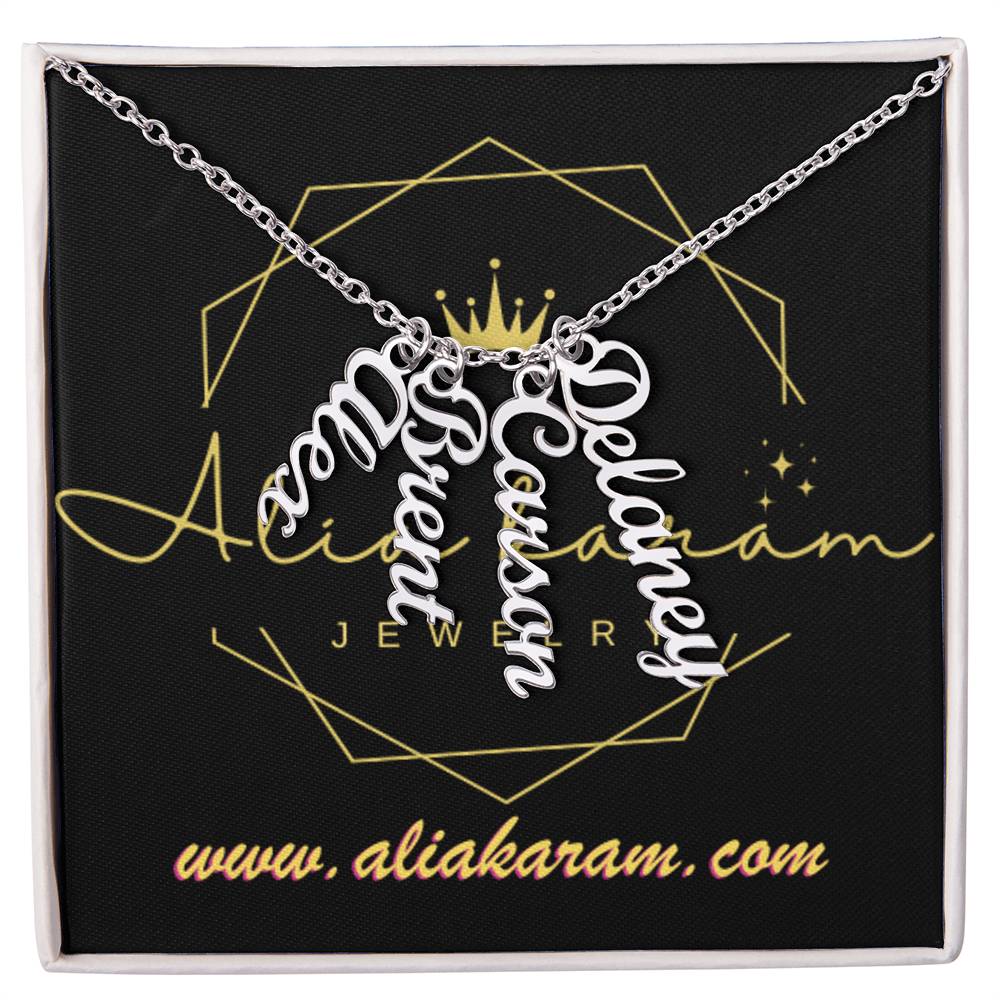 Multi Vertical Name Necklace
