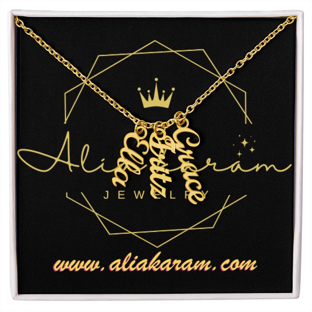 Multi Vertical Name Necklace