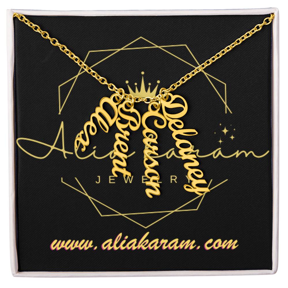 Multi Vertical Name Necklace