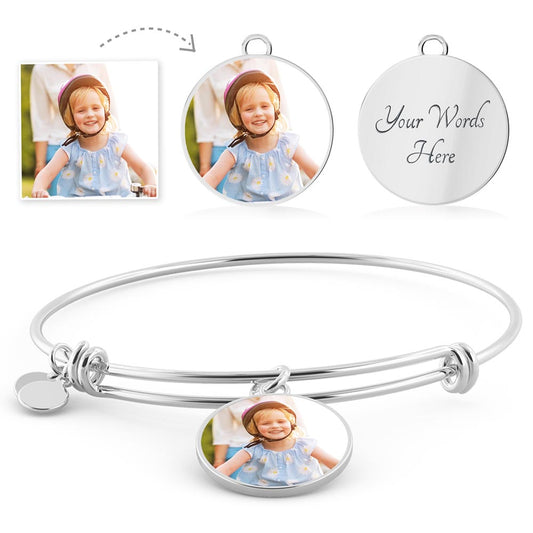 Personalized Perfection: Circle Buyer Upload Bangle
