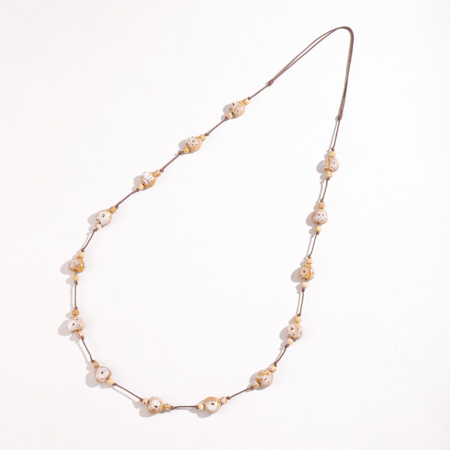 Retro Ethnic Colorful Heart-shaped Ceramic Necklace For Women
