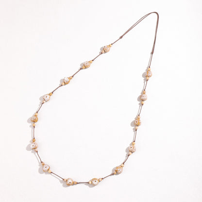 Retro Ethnic Colorful Heart-shaped Ceramic Necklace For Women