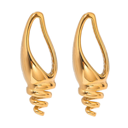 European And American Exaggerated Conch Earrings Summer Vacation High Sense