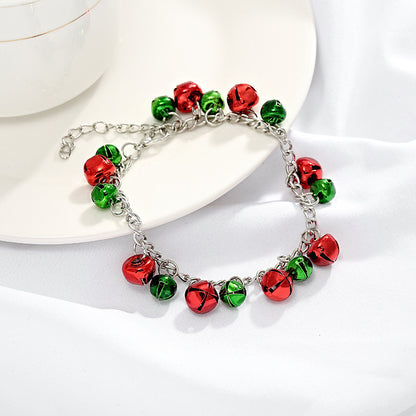 Christmas Necklace Set Jewelry Colorful Bell