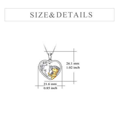 Beautiful Horse Boys Girls Pendant Necklace Gifts Locket Necklace that holds pictures for Family